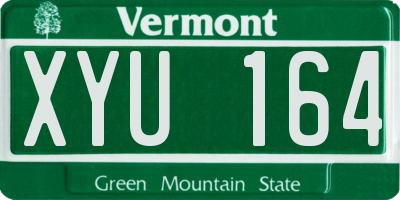 VT license plate XYU164