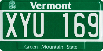 VT license plate XYU169