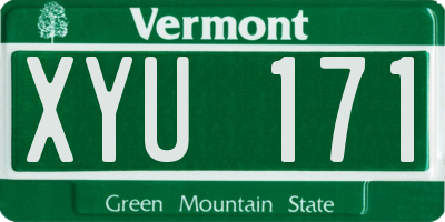 VT license plate XYU171