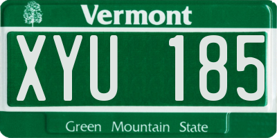 VT license plate XYU185