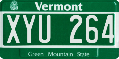 VT license plate XYU264