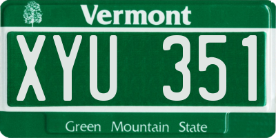 VT license plate XYU351
