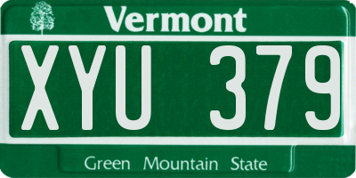 VT license plate XYU379
