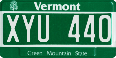 VT license plate XYU440