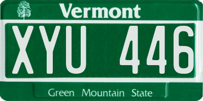 VT license plate XYU446
