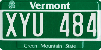 VT license plate XYU484