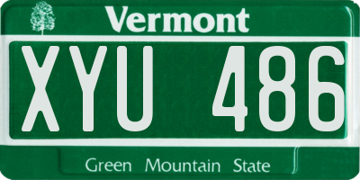 VT license plate XYU486