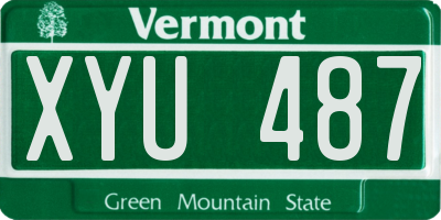 VT license plate XYU487
