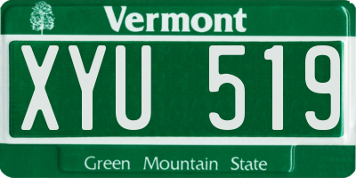 VT license plate XYU519