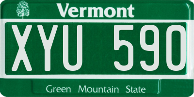 VT license plate XYU590