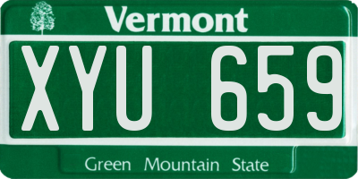 VT license plate XYU659