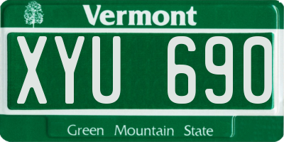 VT license plate XYU690