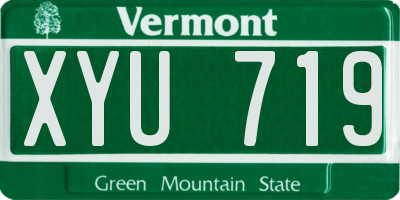 VT license plate XYU719