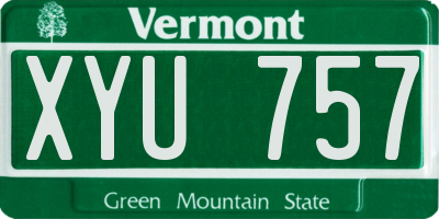 VT license plate XYU757