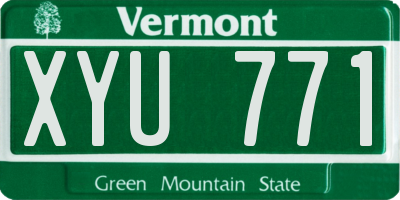 VT license plate XYU771