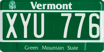 VT license plate XYU776