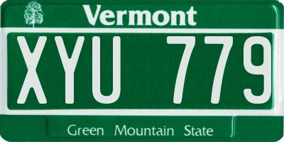 VT license plate XYU779