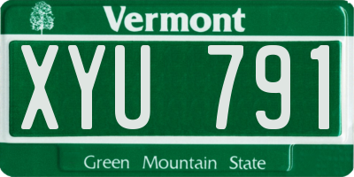 VT license plate XYU791