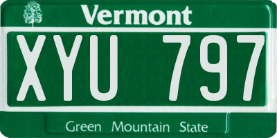 VT license plate XYU797