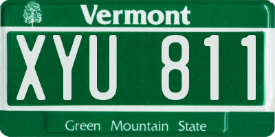 VT license plate XYU811