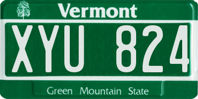 VT license plate XYU824