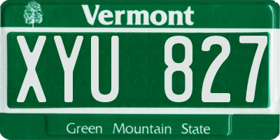 VT license plate XYU827