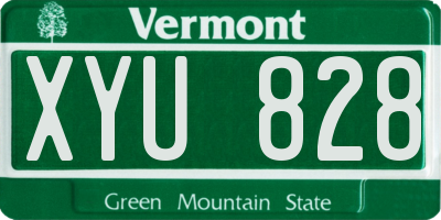VT license plate XYU828