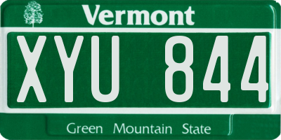 VT license plate XYU844
