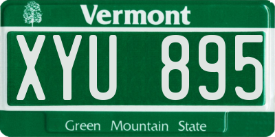 VT license plate XYU895