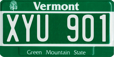 VT license plate XYU901