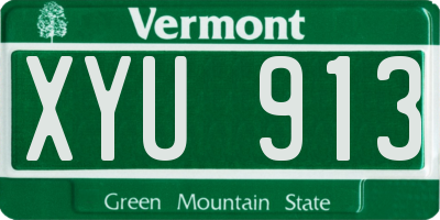 VT license plate XYU913