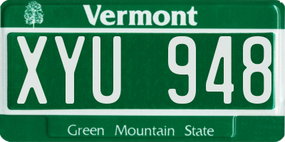 VT license plate XYU948