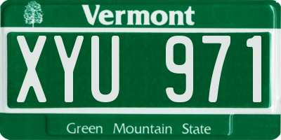 VT license plate XYU971