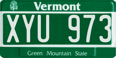 VT license plate XYU973