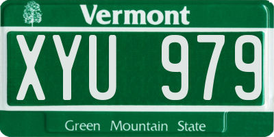 VT license plate XYU979