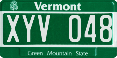 VT license plate XYV048