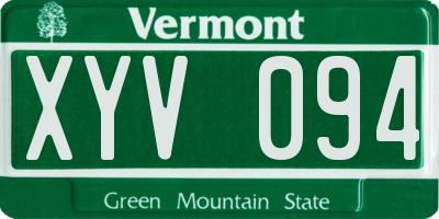 VT license plate XYV094