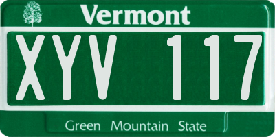 VT license plate XYV117