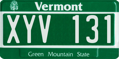 VT license plate XYV131
