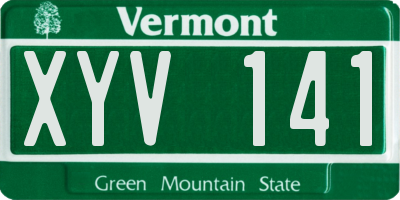 VT license plate XYV141