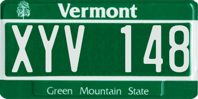 VT license plate XYV148
