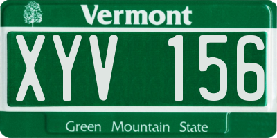 VT license plate XYV156