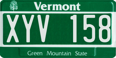 VT license plate XYV158