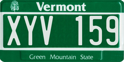 VT license plate XYV159