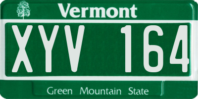 VT license plate XYV164
