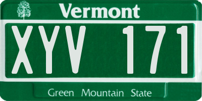VT license plate XYV171
