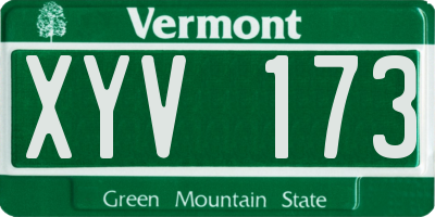 VT license plate XYV173