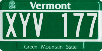 VT license plate XYV177