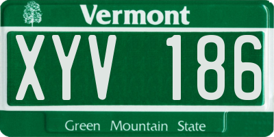 VT license plate XYV186