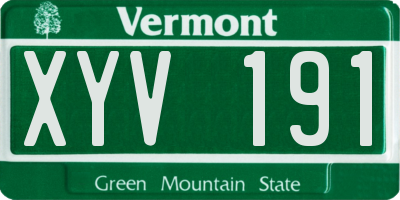 VT license plate XYV191